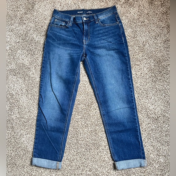 Old Navy Denim - Old Navy Women's Dark Blue Boyfriend Jeans